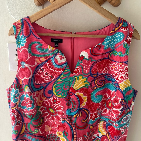 NWT Talbots Paisley & Floral Print Sheath Dress - Picture 2 of 5